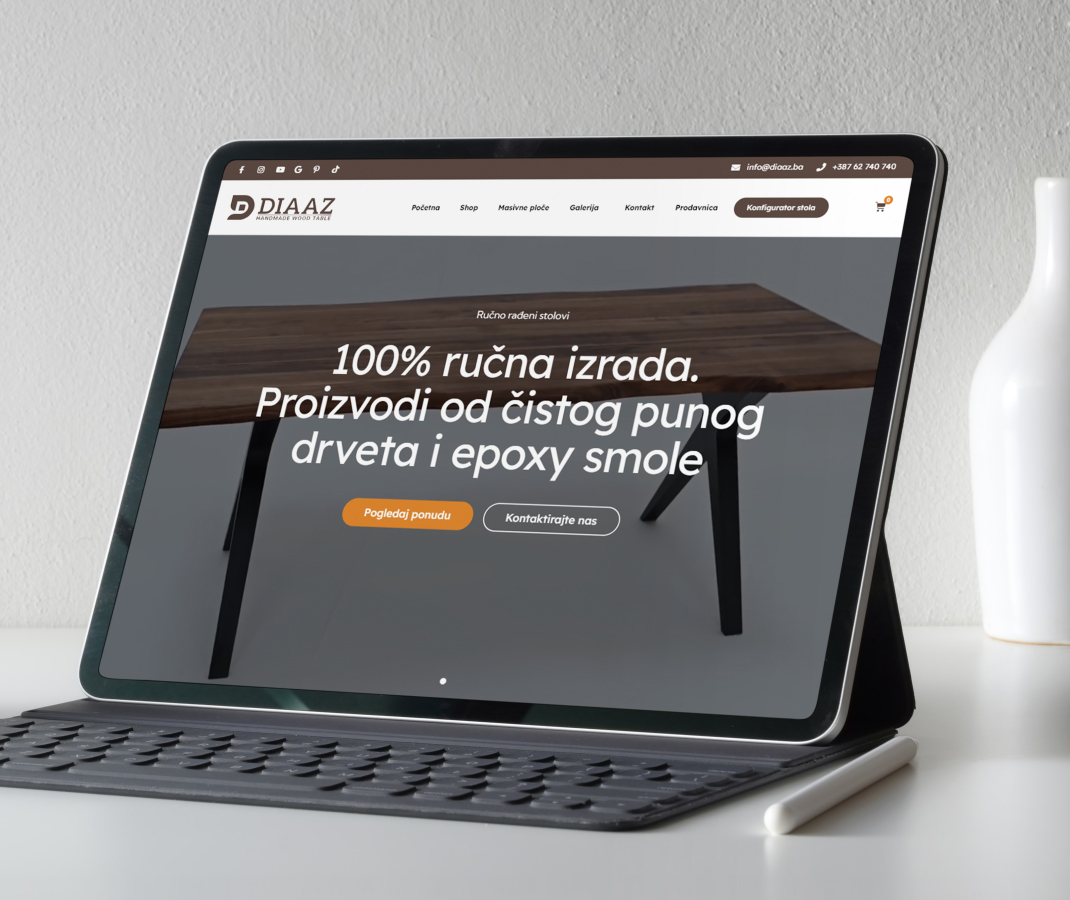 Powerful eCommerce solution for hand-made furniture shop